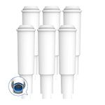 AQUACREST Coffee Machine Water Filter, Replacement for Jura Clearyl White, 64553, 7520, 60209, 68739 - Including Various Models of Nespresso®, Impressa®, 6 Pack