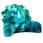 Snuggz Dinosaur Cuddle Cushion 60x40cm, Age 12m+ - Lightweight Kids Plush Backrest Pillow with Supportive Arms, Super Soft Reading Pillow Cushion for Gaming or Napping – Soft 3D Ears & Carry Handle