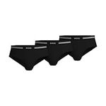 BOSS Men's 3 Pack Traditional Cotton Brief, New Black, Medium