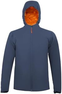 gyprprer Men’s Lightweight Puffer Jacket with Hood, Merino Wool Blend Insulation, Warm Winter Outdoor Coat