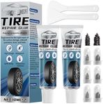 Tire Repair Glue, Rubber Cement for Sidewall Fixes, Suitable for Car, Motorcycle, Bike, Jeep, Off-Road, Truck, Tractor, 20ML, Black