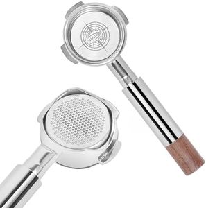 IKAPE 54mm Bottomless Naked Portafilter, Suitable for 54mm Breville Barista Series BES870/880 Machine & Solis Barista Machines (Included 18g Capacity Filter Basket)