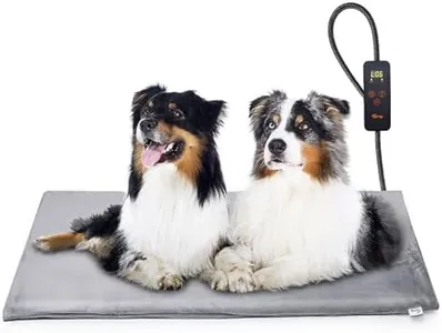 Toozey Extra Large Pet Heating Pad, 6 Adjustable Temperature Dog Cat Heating Pad with Timer, Waterproof Heated Dog Bed with Chew Resistant Cord, Indoor Electric Pet Heated Mat 47x28in