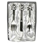 Silver Plated Teddy Cutlery Set - Lovely Gift for New Baby, Christening or Baptism