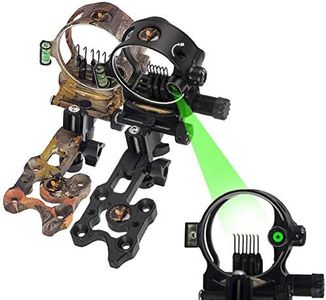 SHARROW Archery Bow Sight 7 Pin Compound Bow Sight 0.019 Optical Fiber Retinal Sight Aluminum Alloy Bow Sights Compound Bow Accessories Hunting (Black)