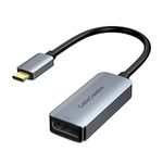 CableCreation USB C to DisplayPort 8K Adapter, 40G Type C to Display Port,USB-C to DP 1.4 [8K@60Hz, 4K@144Hz] HDR, Thunderbolt 4/3 Compatible With Valve Index, MacBook, iPhone 15, XPS, Oculus Rift S