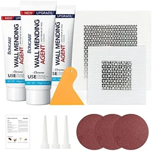 BONCART Drywall Repair Kit, Spackle Wall Repair Kit, 3 Pack Wall Mending Agent Putty, Wall Repair Paste Plaster for Wall Crack/Nail Hole, Wall Hole Filler with 2inch 4inch Wall Patch