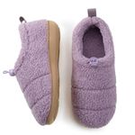 RockDove Women's Camper Moc Slipper with Sherpa Fleece, Size 5 UK Women, Purple