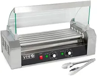 VIVO Electric 12 Hot Dog and 5 Roller Grill Warmer, Cooker Machine with Cover (HOTDG-V205)