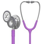 3M Littmann Classic III Monitoring Stethoscope, 5832, More Than 2X as Loud*, Weighs Less**, Stainless Steel Chestpiece, 69 cm (27") Lavender Tube