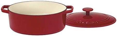 Cuisinart CI755-30CR Chef's Classic Enameled Cast Iron 5-1/2-Quart Oval Covered Casserole, Cardinal Red