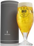 Insaxa Father's Day Gifts Dad Gifts - World's Finest Dad Beer Glass (1 Pint / 580ml) Dad Birthday Gifts for Dad Christmas Gifts for Dad Presents for Dad Fathers Day Gift Dad Gift