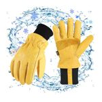 DLY Winter Work Gloves,Leather Winter Work Gloves for Men and Women,Waterproof Winter Gloves with Waterproof Membrane,Warm Working Gloves for Construction, Equipment Operation, Driving, Road Machinery