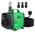 AQQA Submersible Water Pump, 3000L/H Adjustable Ultra Quiet Water Pump for Water Feature, 2.5m High Lift for Fountains Pump for Fish Tank Hydroponics, Small Pond, Waterfalls, Aquariums