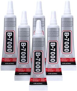 FITTDYHE 6PCS Jewelry Glue - 15ML/0.5fl oz Clear DIY Craft Glue for Rhinestones, Waterproof Strong Bond Adhesive for Phone Repair, Nail Art, Shoes, Fabric, Metal, Glass