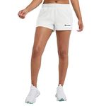 Champion Women's Shorts, Practice Shorts, Soft, Comfortable Practice Shorts for Women, 3.5, White Small Script, X-Small