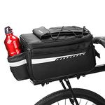 OKYUK Bike Bag, 8L Bike Pannier Bag Waterproof Bicycle Rear Bag Insulated Cycling Trunk Bag Cycle Luggage Carrier Bag Storage Pouch with Shoulder Strap for Keep Drink and Food Temperature