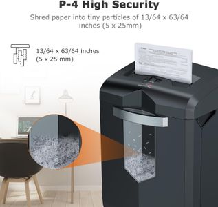 Bonsaii 18-Sheet Paper Shredder – Heavy Duty Cross-Cut for Office