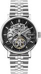 Ingersoll 1892 The Charles Mens 44mm Automatic Watch with Black Skeleton Dial and Stainless Steel Bracelet I05804B