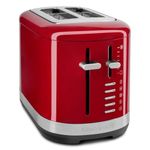 KitchenAid 2-Slice Toaster 5KMT2109BER, Extra-Wide Slots for Artisan Breads & Bagels, 7 Shade Settings, Manual High-Lift Lever, Defrost & Reheat Functions, Durable Metal Construction, Empire Red
