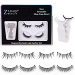 Onewly Magnetic Eyelashes, 2 Pair Reusable Magnetic Eyelashes Natural Look, magnetic eyelashes with applicator, No Glue Needed Magnetic Eyelashes Magnetic Lashes Kit, Easy to Wear and Remove