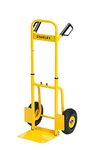 Stanley SXWT-FT520 Steel Hand Truck with 120 kg Capacity, Foldable Dolly Stack Truck with Telescopic Handle, Inbuilt Hand Grip with Knuckle Protection and Pneumatic Wheels, Yellow, (52 x 48 x 113 cm)