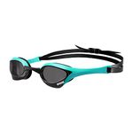 ARENA Unisex Cobra Ultra Swipe Racing Swim Goggles for Men and Women Swipe Anti-Fog Technology Polycarbonate Non-Mirror Lens, Smoke/Peacock