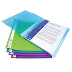 Rapesco 0915 A4 Flexi Presentation 10-Pocket Display Book, Assorted Colours, Pack of 10