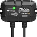 NOCO Genius GEN5X1, 1-Bank, 5A (5A/Bank) Smart Marine Battery Charger, 12V Waterproof Onboard Boat Charger, Battery Maintainer and Desulfator for AGM, Lithium (LiFePO4) and Deep-Cycle Batteries