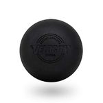 Velocity Massage Lacrosse Ball for Muscle Knots, Myofascial Release, Yoga & Trigger Point Therapy - Firm Rubber Scientifically Designed for Durability and Reliability - Black, 1 Ball