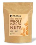 Organic Cashew Nuts 1kg Whole, Raw, 100% Natural, by Yin & Yang Superfoods. Premium Quality, Source of Fibre & Protein, Vegan, Contains Antioxidants, Certified Organic