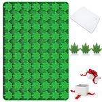 Marijuana Cannabis Hemp Leaf Silicone Molds with 70 Cavities Shaped for Pot Chocolate Candy Gummy, with Baking Scraper