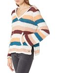 Roxy Women's Hooded Sweater, Hang with Me Stripes, XL