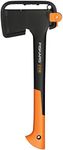 Fiskars Chopping Axe S X10, Storage and Carrying Case Included, Length: 44 cm, Non-Stick Coating, Steel Blade/Fibreglass Handle, Black/Orange, 1015619