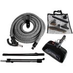 Cen-Tec Systems 96964 Central Vacuum Electric Brush Package with 35 Ft. Direct Connect Hose, Black