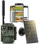 VOOPEAK Cellular Trail Camera- Unlimited Data Trail Camera Color Night Vision, FHD Live Feed Solar Powered Game Camera, No WiFi Needed Built-in SIM Card & 7800mAh Battery 4G Camera