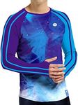 voofly SPF Shirts for Men Long Sleeve Cosmic Blue XL