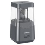 Amazon Basics Portable Electric Pencil Sharpener, Helical Blade, Auto Stop, Battery/USB Cord Operated, Black, 7.1 x 7.1 x 13.46 cm