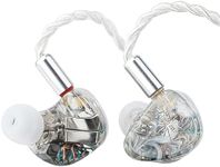 Linsoul Kiwi Ears Orchestra Lite Performance Custom 8BA in-Ear Monitor IEM with Detachable 4-core 7N Oxygen-Free Copper OFC Cable, Handcrafts Faceplate for Audiophile Studio Musician(Clear)