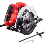 Amtech - Corded Circular Saw, Plunge Saw for Wood, Plastics, and More, Home DIY, Handheld with Ergonomic Grip, Electric, Easy to Use with Laser Guide, with 185mm Blade (230V, 1400W)