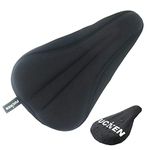 10.5*6.3 inch Bike Gel Narrow Seat Cover Padded FUCNEN Traditional Bike Small Saddle Cushion Cover for Road Mountain City Bicycle Cycling Great Helps on Saddle Sores Comfy Seat Cover Kids Seat Cover