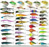 Fishing Lure Set 43pcs Assorted Bas