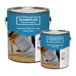 T A Paints Ltd Non Slip Epoxy Garage Floor Paint Heavy Duty Industrial Floor Coating Concrete Stone Brick Factory Garage Floors (1L BS 18 E 53 Blue)