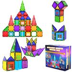 Desire Deluxe Magnetic Building Blocks Tiles STEM Toy Set 42PC – Kids Learning Educational Construction Toys for Boys Girls Present Age 3 4 5 6 7 Year Old - Gift, MT42