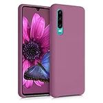 kwmobile Case Compatible with Huawei P30 Case - TPU Silicone Phone Cover with Soft Finish - Dark Rose