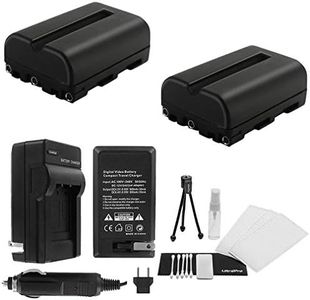 Ultrapro 2-Pack NP-FM500 / NP-FM500H High-Capacity Replacement Batteries with Rapid Travel Charger for Select Sony Alpha DSLR Cameras Deluxe Accessory Set Included