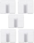 DSNS Abs Plastic Wall Mounted Adhesive Remote Control Stand Mobile Phone Holder For Charging Ac/Tv Storage Box For All Smartphones (Set Of 5) (White), Remote Control Racks