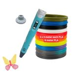 3D Pen with USB Cable| 3D Pen for Kids| 3D Pen with 3 * 1.75MM PLA Filaments 10m Each| 3D Printing Pen Drawing Toy| 3D Printing Pen - Perfect for DIY and Crafting (with USB Cable)