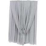 LMVERNA Women Summer Scarf Large Long Line Beach Shawl Lightweight with Fringed Headscarf Gauze Shawl and Wrap, Light Grey, Medium