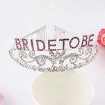 Losuya Pretty Rhinestone Sparkle Bride to Be Tiara Crown Headband Comb Wedding Bridal Shower Party Decoration